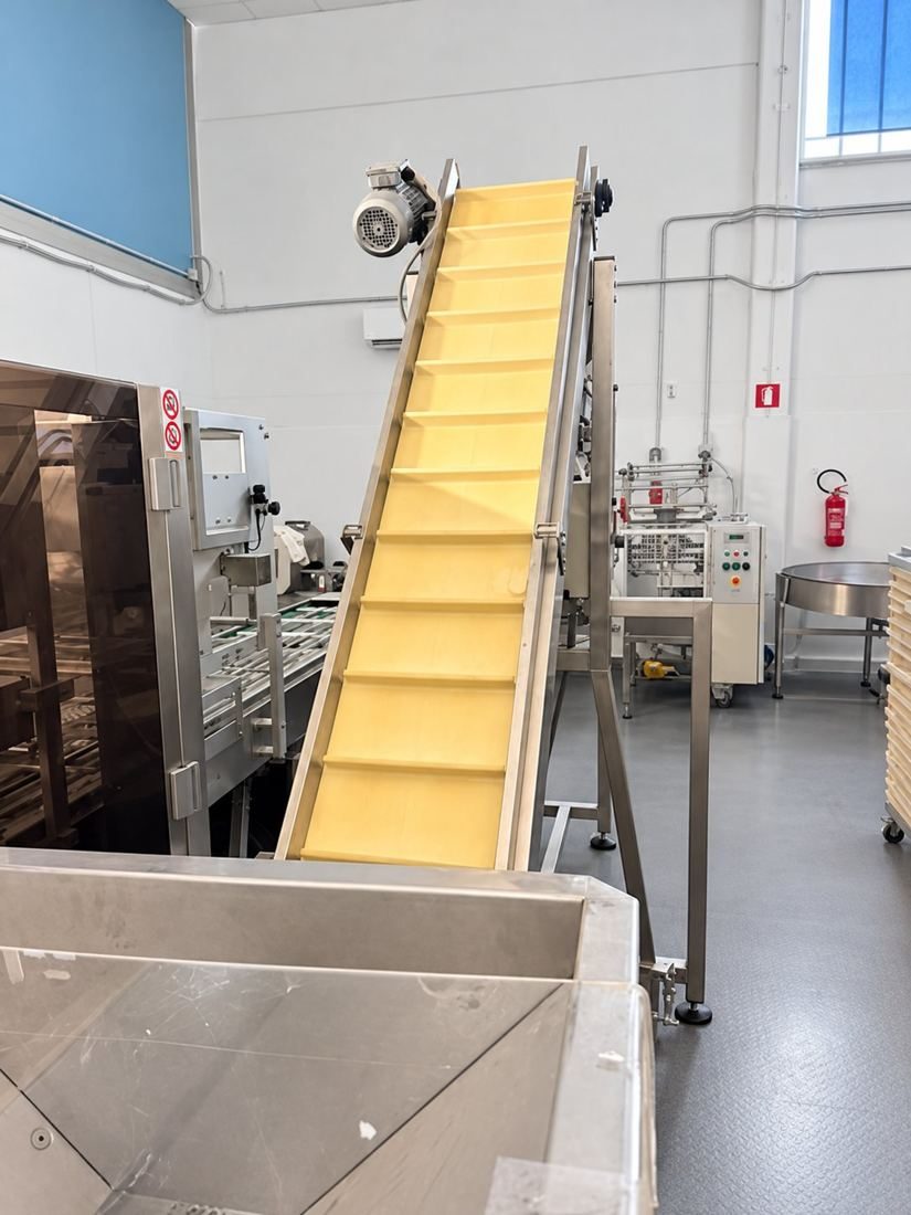 Cleated belt elevators with vibratory hopper
